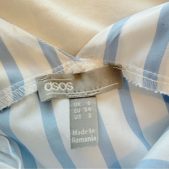 ASOS Blue White Striped Maxi Sundress – Cotton Blend - Picture 6 of 13